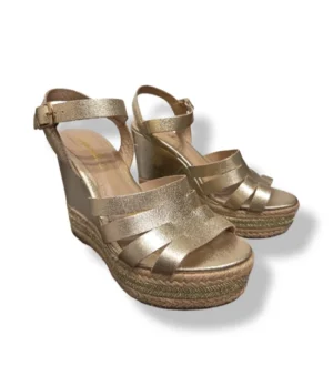 pixelcut-export-1752548696509 Sandalias Gacel doradas con plataforma, talla 34