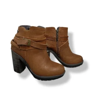 pixelcut-export-1752549119672 Botines de Cuero Café con Taco Grueso – EXS – Talla 35