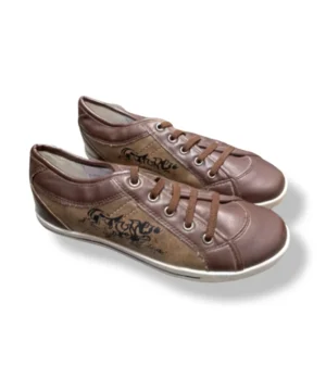 Zapatillas Urbanas Café con Estampado – Talla 34½