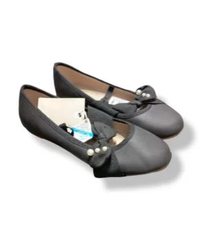 Zapatos  Negros con Moño y Perlas ZARA – Talla 31