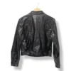 Chaqueta negra efecto cuero, Talla S