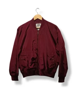 Bomber satinada burdeo Lock & Love, Talla S