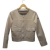 Chaqueta beige gamuzada Advantage, talla S