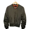 Bomber verde fruncida Love Tree, Talla S