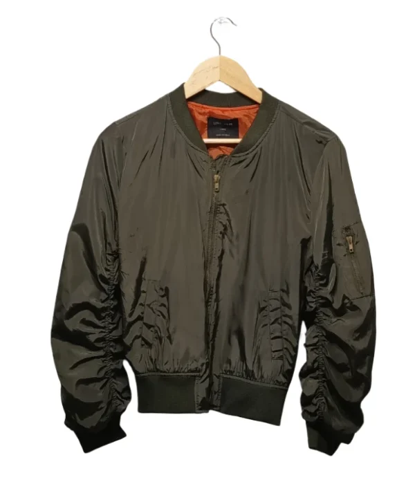 Bomber verde fruncida Love Tree, Talla S