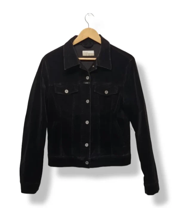 Chaqueta negra de cotelé Closed, talla S