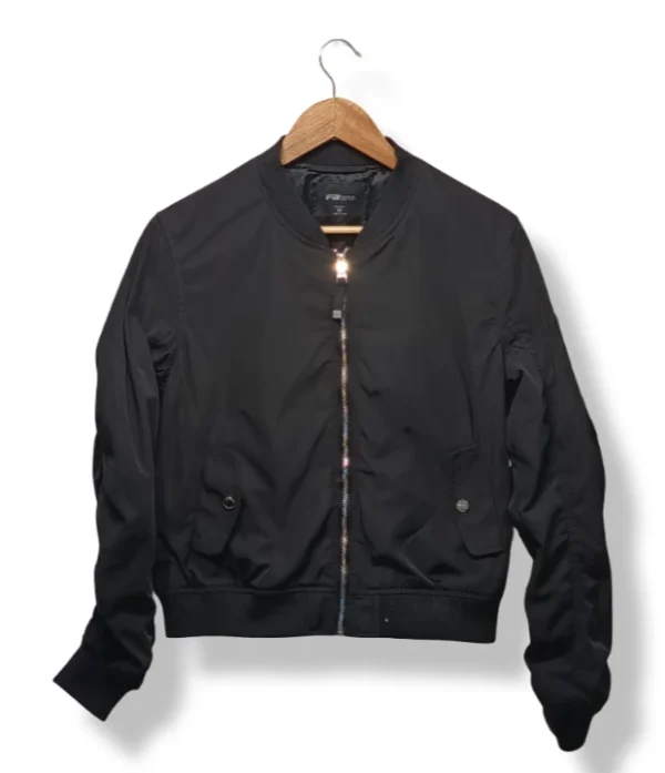 Bomber negra lisa FB Sister -talla S