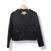 Chaqueta negra gamuzada  Basement, Talla S