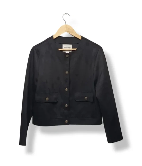 pixelcut-export-1753767744800 Chaqueta negra gamuzada Basement, Talla S