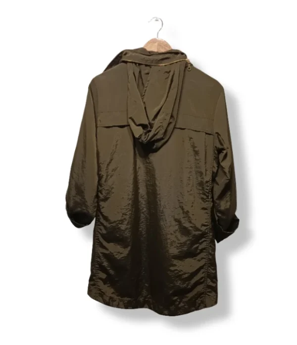 Chaqueta liviana tipo parka verde oliva Anorak – Talla M/L