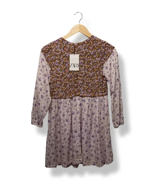 1000015516 (2) Vestido floral combinado – Zara – Talla 10 años