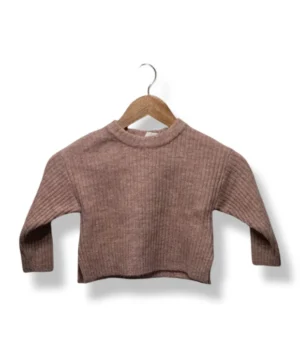Sweater acanalado rosado – Zara – Talla 18-24 meses