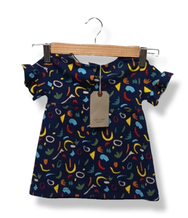 1000015516 (8) Vestido estampado multicolor – Zara Baby – Talla 9-12 meses