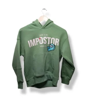 Polerón Among Us verde – Zara – Talla 9-10 años