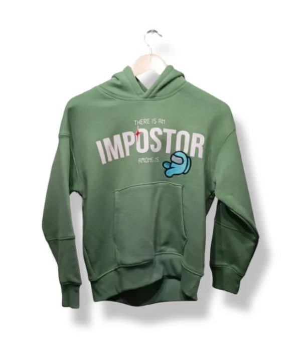 1000015524 (1) Polerón Among Us verde – Zara – Talla 9-10 años