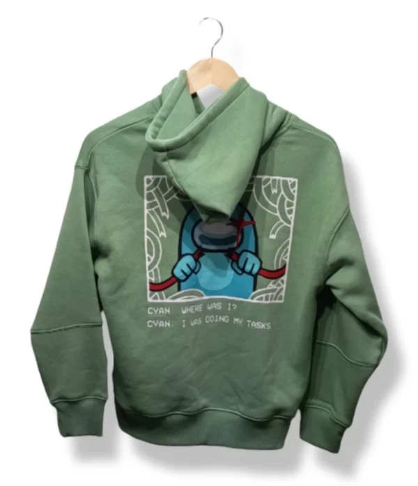 1000015524 Polerón Among Us verde – Zara – Talla 9-10 años