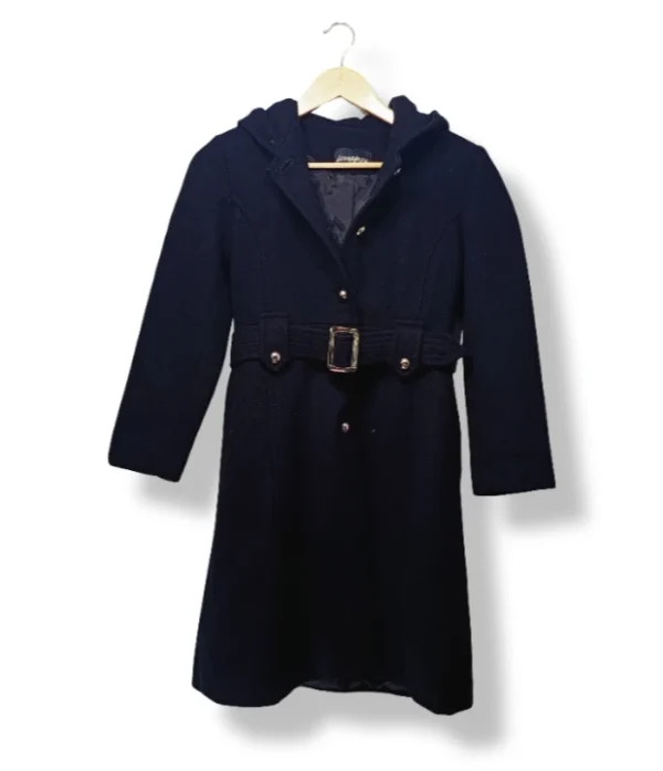 1000016142 (10) Abrigo negro LoveMade - Talla XS