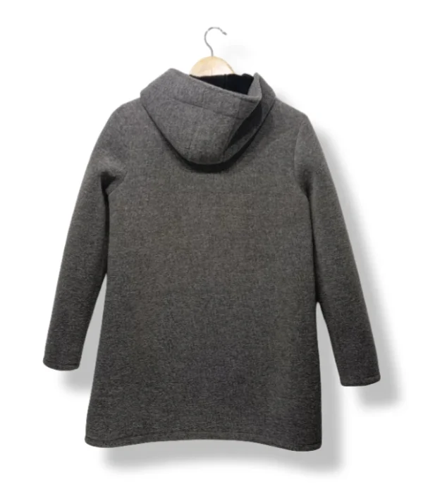 Tapado gris con gorro Made in Italy – Talla S