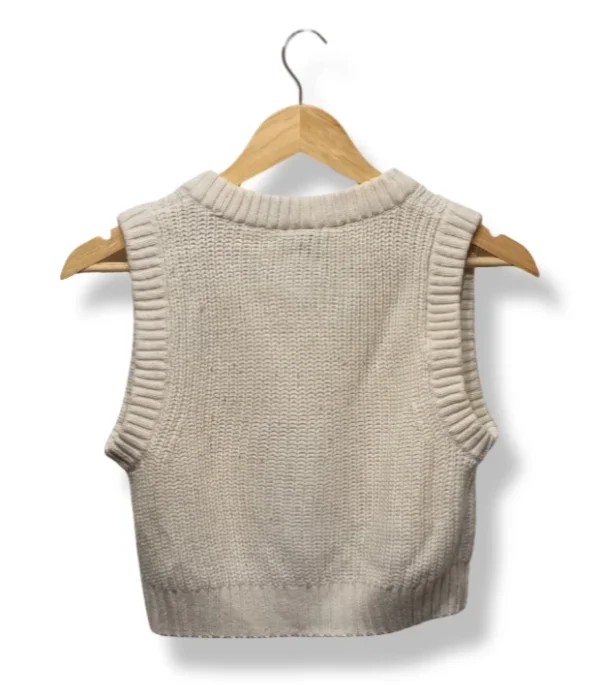 Chaleco crop tejido H&M mujer, talla S (Usado)