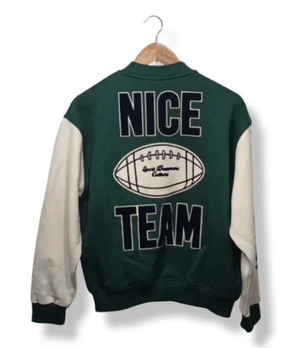 Chaqueta varsity verde Zara niño “Nice Team” – Talla 11-12 años, nueva con etiqueta
