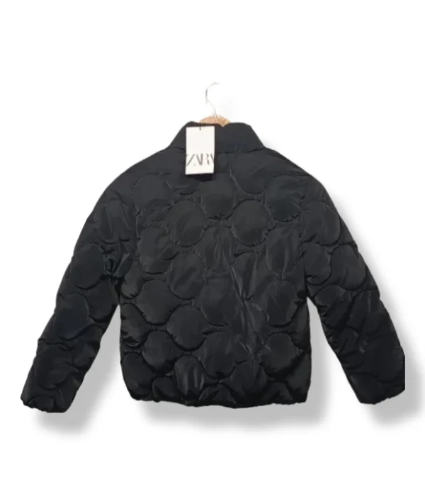 Chaqueta acolchada negra Zara niña, diseño circular – Talla 10