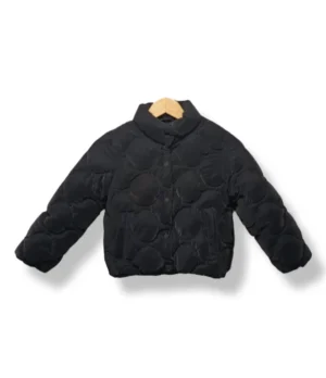 Chaqueta acolchada negra Zara niña, diseño circular – Talla 8