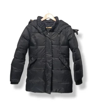 pixelcut-export-1754282619265 Parka acolchada negra con chiporro Broadway, Talla