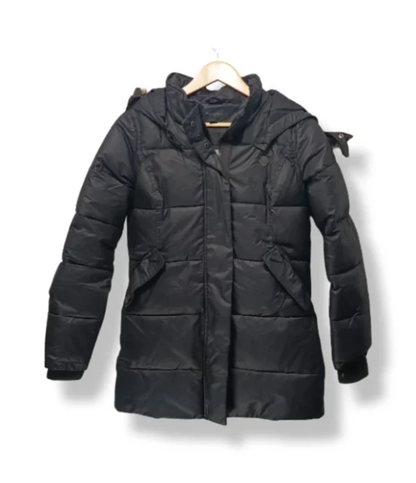 pixelcut-export-1754282619265 Parka acolchada negra con chiporro Broadway, Talla