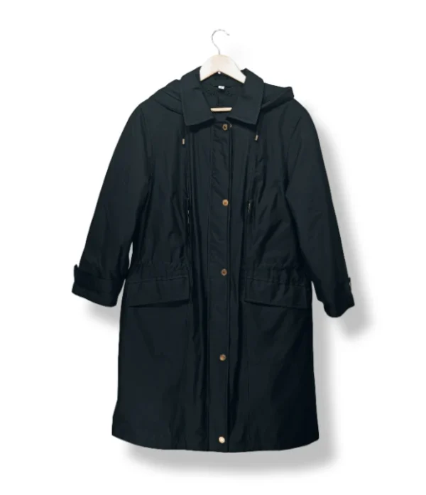 Parka negra impermeable Sympatex,  Talla L/XL