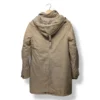 Parka beige con gorro acolchado Amisu