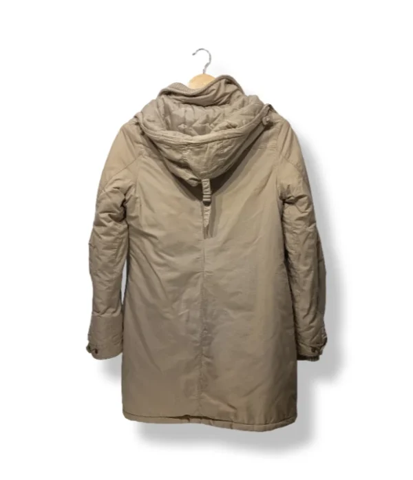 Parka beige con gorro acolchado Amisu