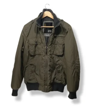 pixelcut-export-1754283749881 Chaqueta bomber verde militar Jack & Jones, Talla M