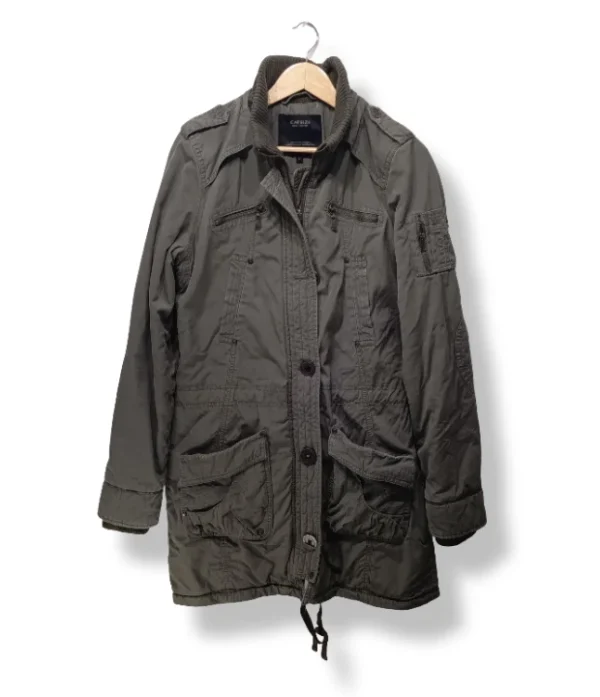 pixelcut-export-1754283920915 Chaqueta larga verde militar estilo parka CAPSIZE Talla L/XL