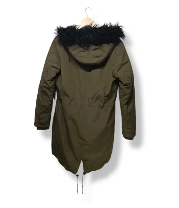 Parka verde oliva con chiporro negro - Gina Benotti