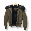 Parka bomber verde oliva con interior chiporro FB Sister – Talla XS/S
