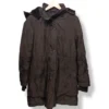 Parka larga café oscuro con chiporro Cosima  – Talla L