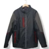 Chaqueta técnica impermeable gris con detalles rojos (Talla M/L)