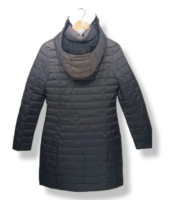 Parka larga acolchada negra The Outerwear (XS/S)