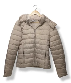 pixelcut-export-1754286565822 Parka acolchada beige con gorro de piel Alcott – Talla M/L