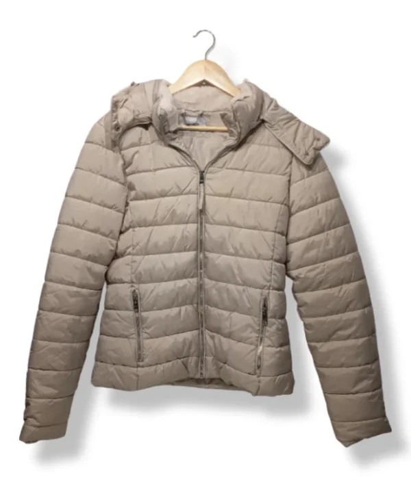 pixelcut-export-1754286565822 Parka acolchada beige con gorro de piel Alcott – Talla M/L