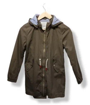 Chaqueta parka H&M verde oliva niño talla 9-10 años