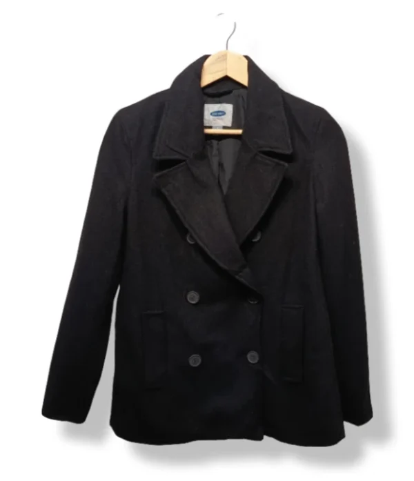 Abrigo corto negro cruzado Old Navy - Talla S