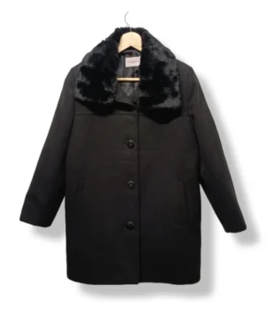 Abrigo negro Gocce di Elena Verona