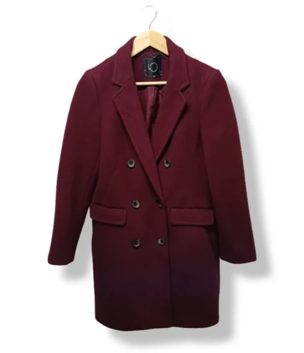 Abrigo burdeo IO talla 38
