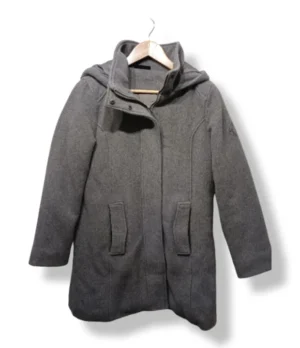 Abrigo gris con capucha Gina – Talla 38