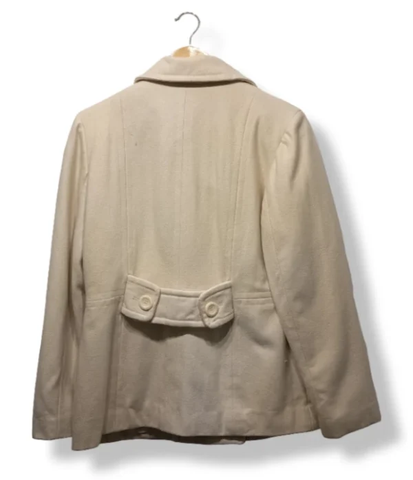 Abrigo blanco cruzado Anne Klein – Talla M