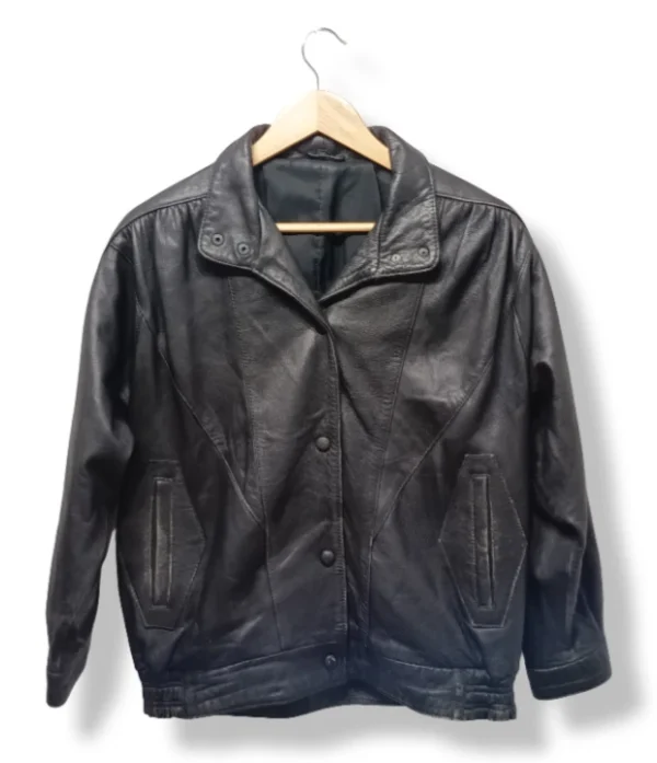 Chaqueta de cuero negro, Talla M