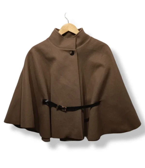 Capa marrón con cinturón – Talla M/L