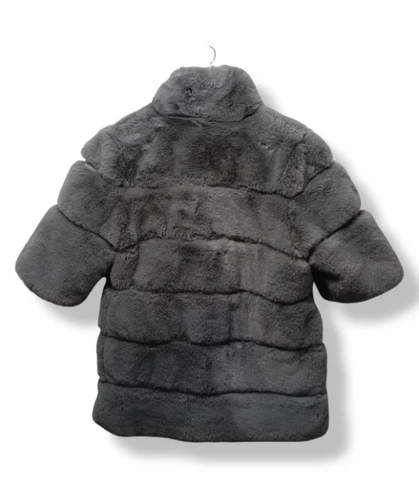 Abrigo de piel sintética gris Laura Benigni – Talla M