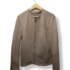 Chaqueta tipo gamuza Zara beige talla S
